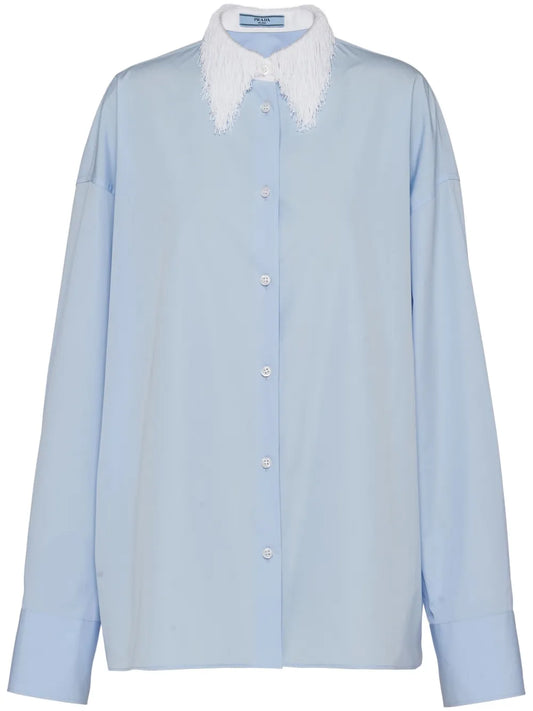 Fringed-Collar Shirt