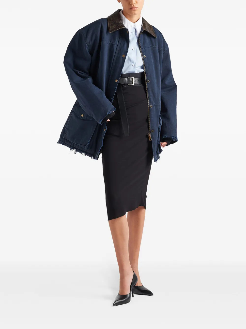 Fringed-Collar Shirt