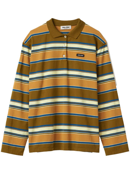 Striped Cotton Polo Shirt