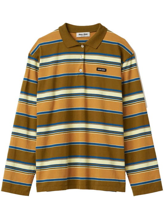Striped Cotton Polo Shirt