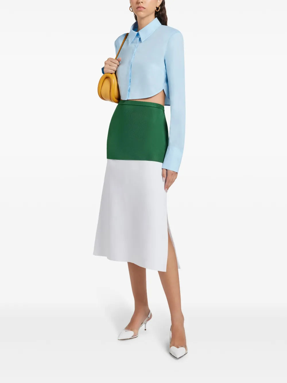 Colour-Block Layered Skirt