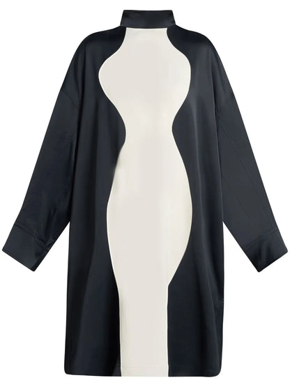 Two-Tone Satin Dress