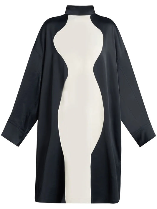 Two-Tone Satin Dress