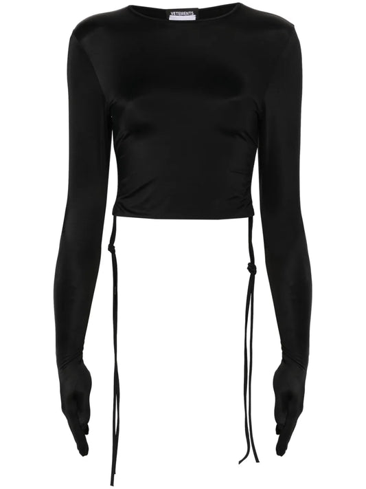 Cropped Long-Sleeve T-Shirt