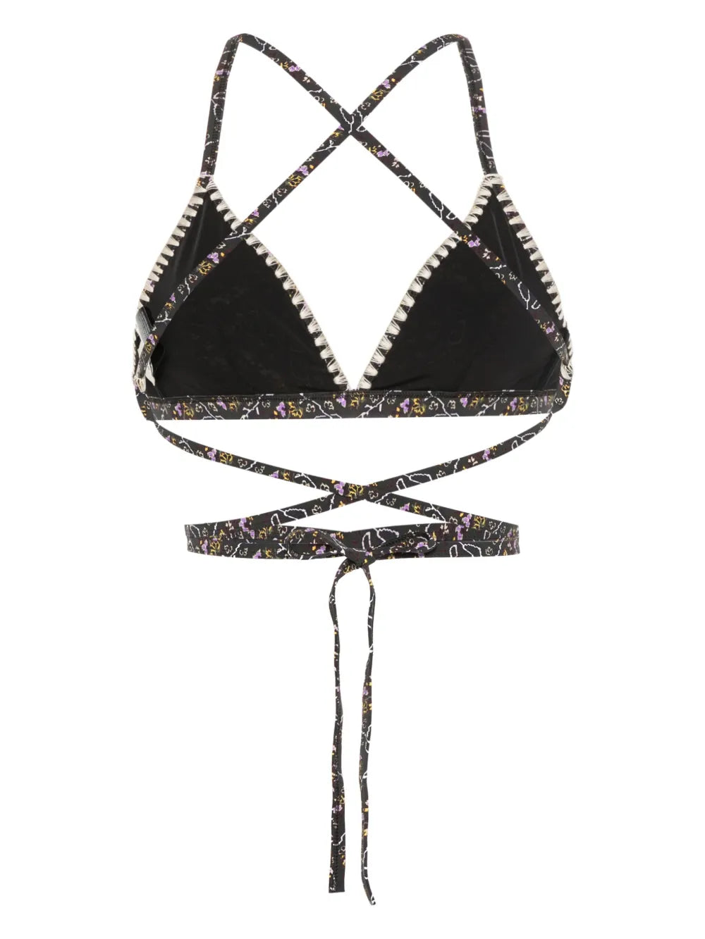 Solange Floral-Print Bikini Top
