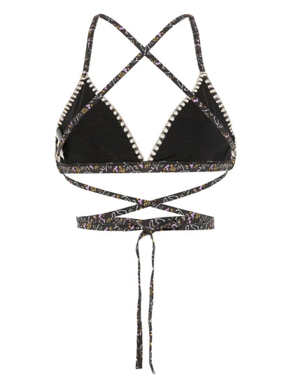 Solange Floral-Print Bikini Top