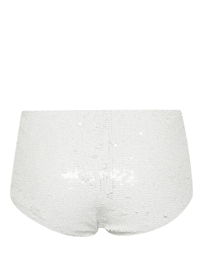 Sequined High-Waisted Bikini Bottoms
