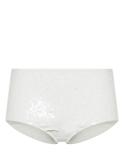Sequined High-Waisted Bikini Bottoms