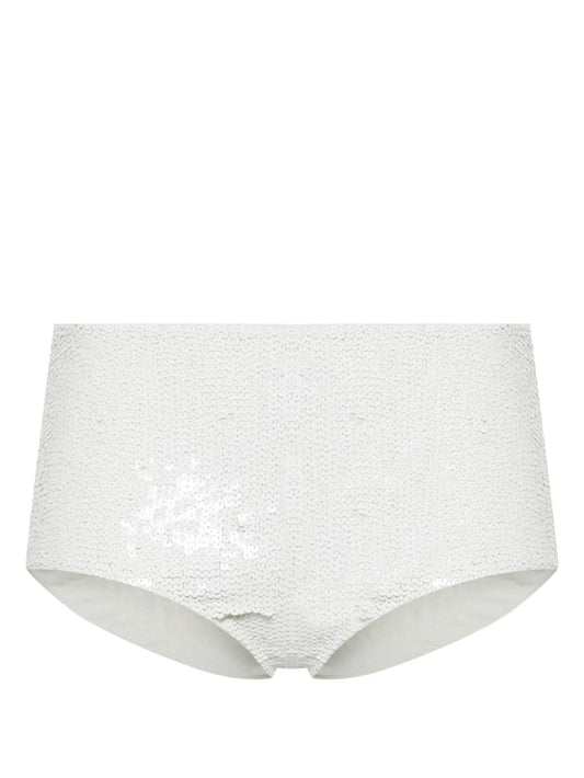 Sequined High-Waisted Bikini Bottoms