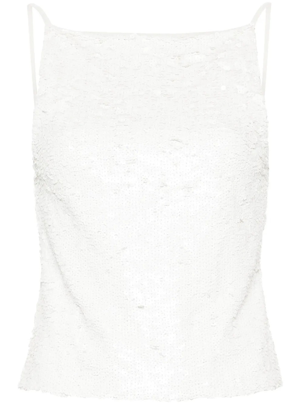 Sequin-Embellished Open-Back Top