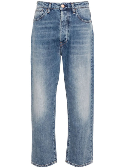 Sabina Girlfriend Mid-Rise Straight-Leg Jeans