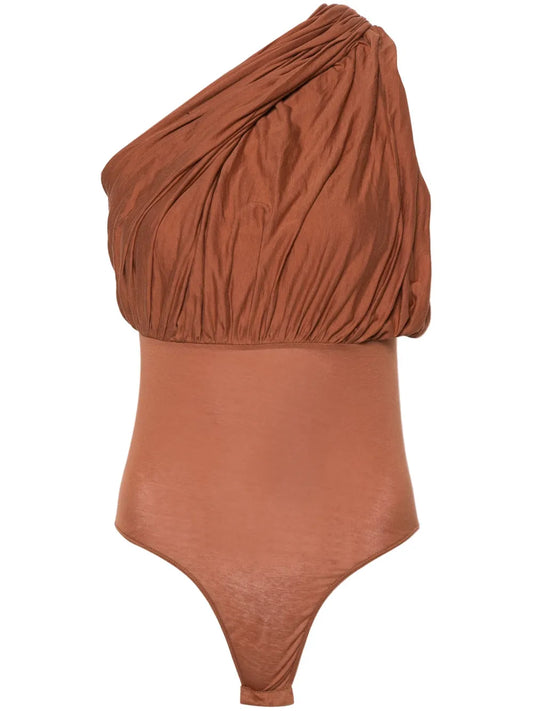 One-Shoulder Draped Bodysuit
