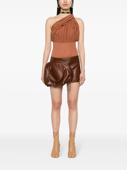 One-Shoulder Draped Bodysuit