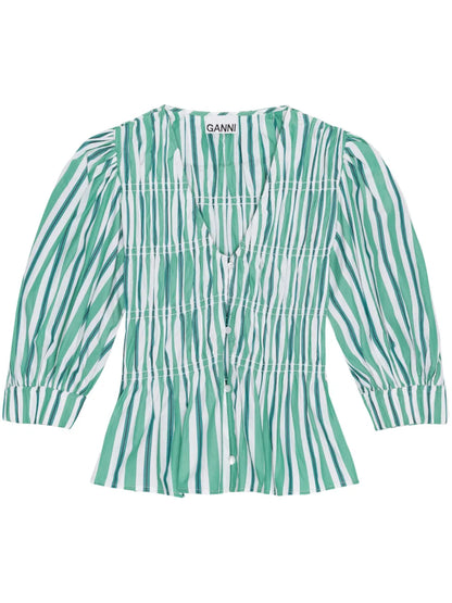 Striped Organic Cotton Blouse
