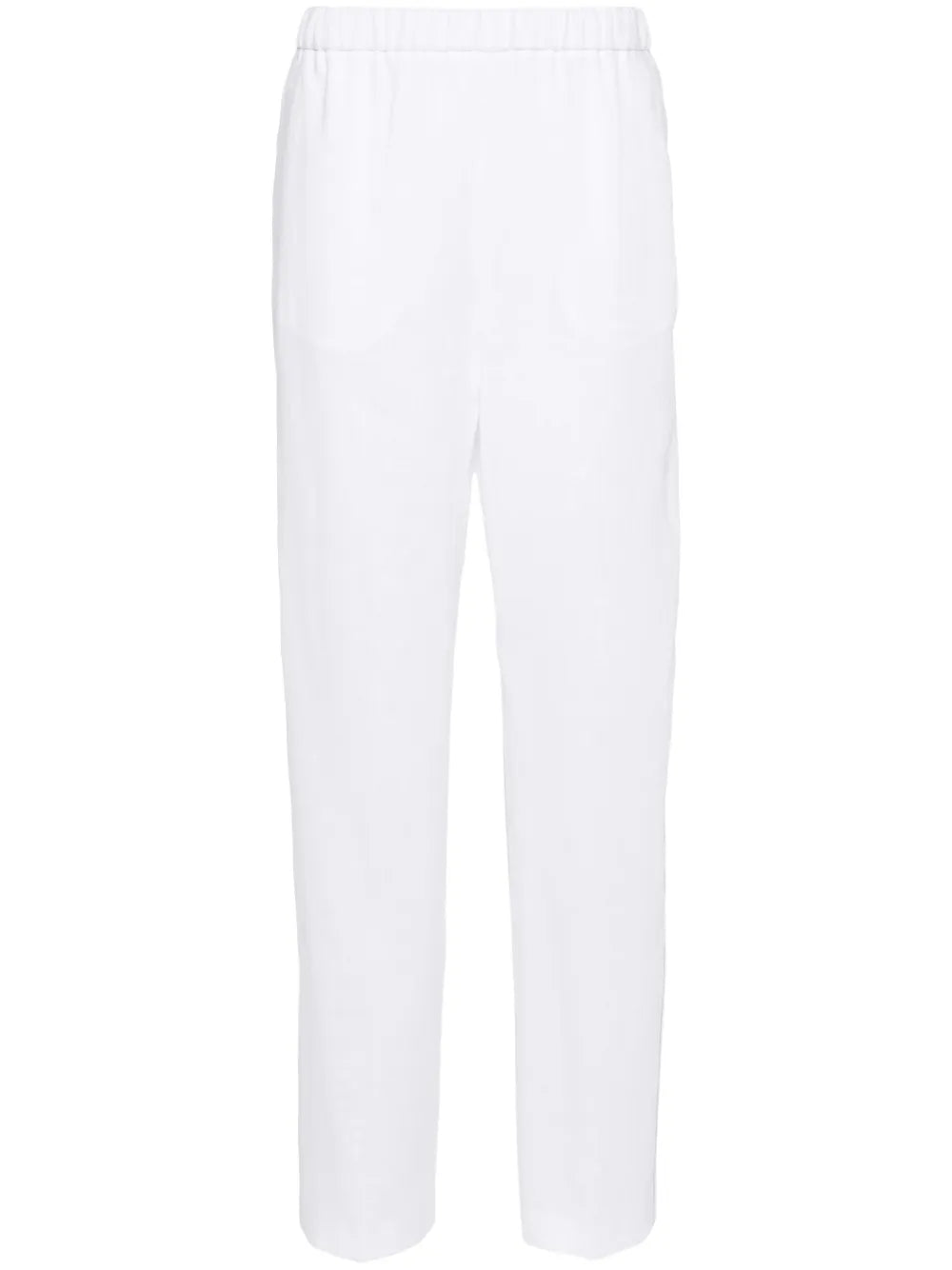 Chambray Pipe-Trim Tapered Trousers