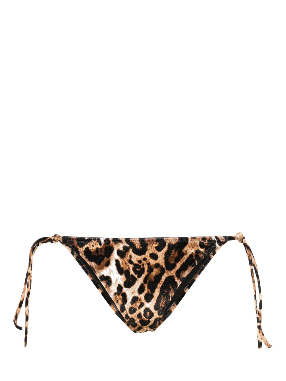 Leopard-Print Velour Bikini Bottoms