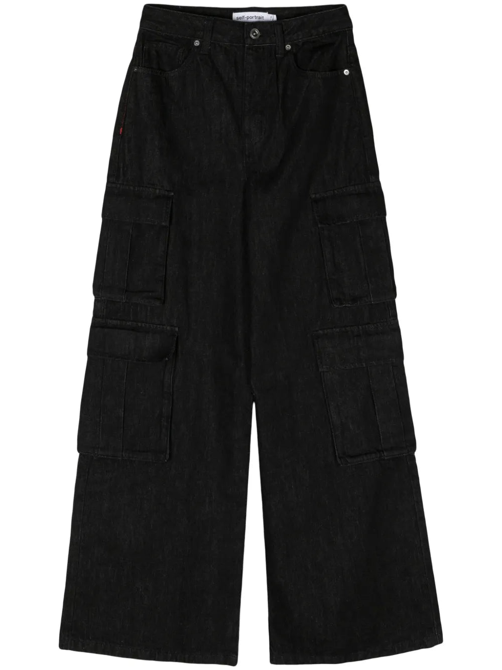 Mid-Rise Wide-Leg Cargo Jeans
