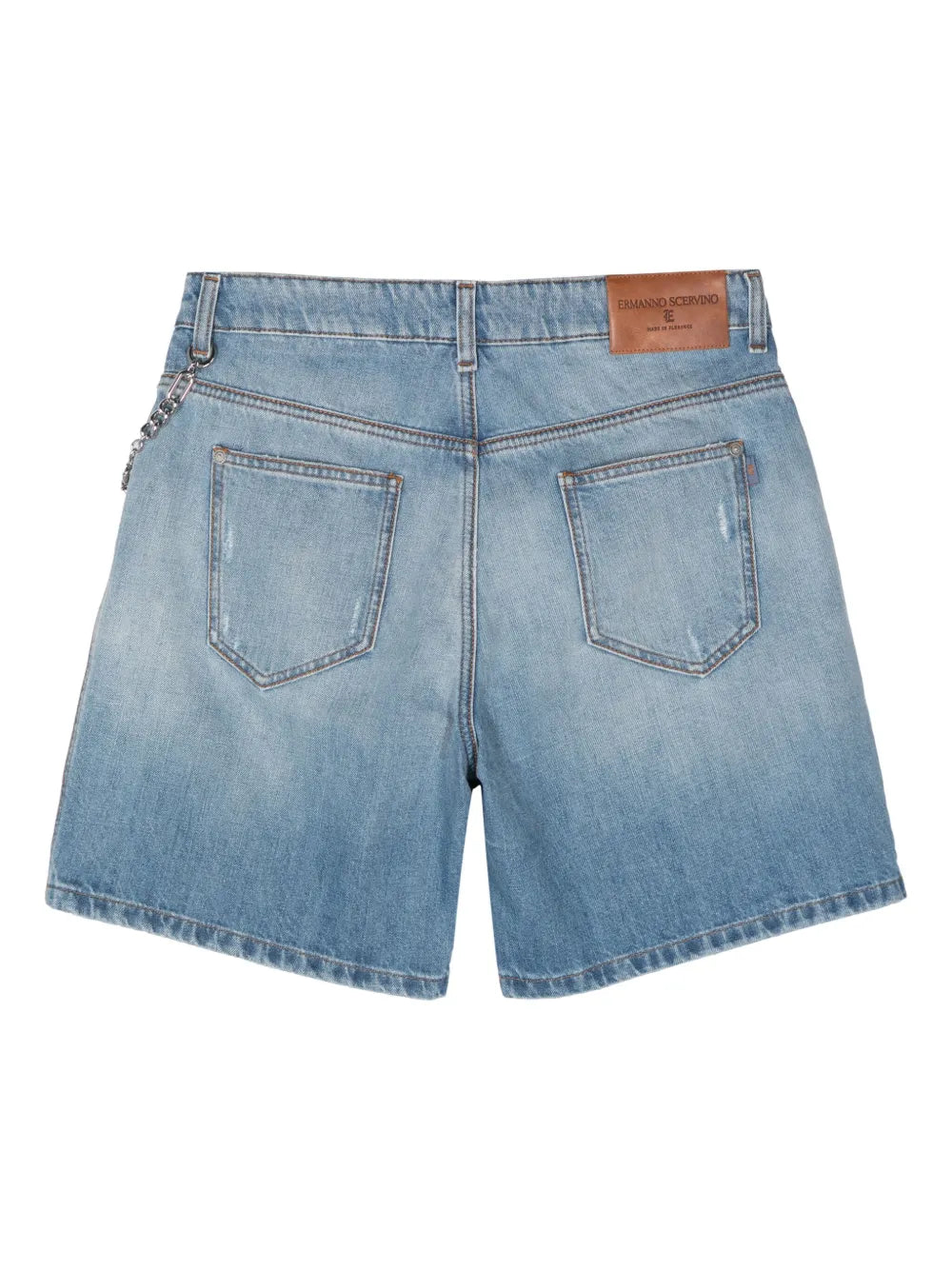 Chain-Detail Denim Shorts