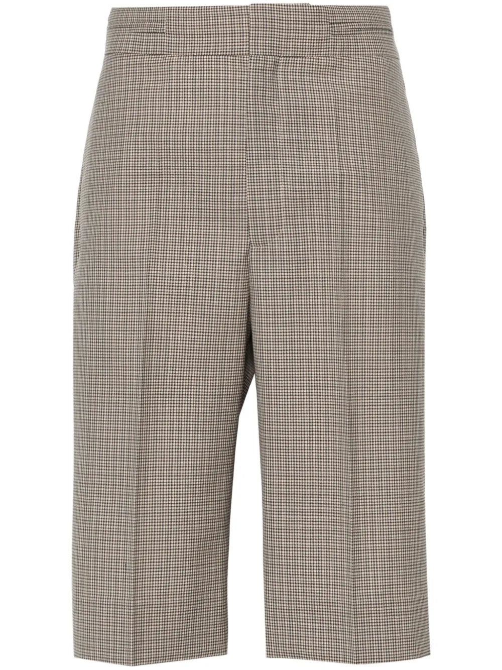 Houndstooth-Pattern Tailored Shorts