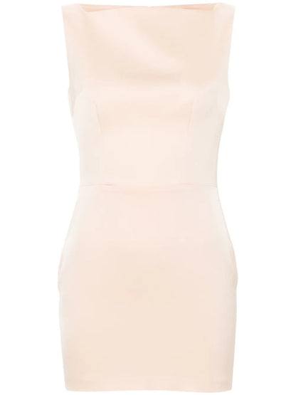 Draped Satin Mini Dress