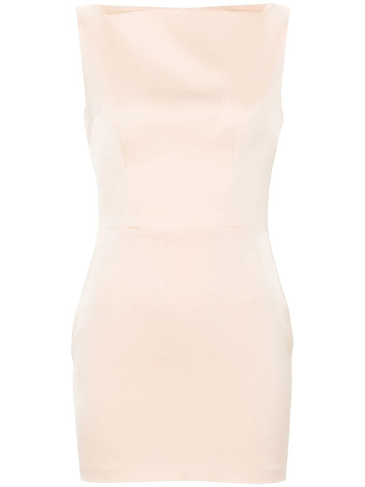 Draped Satin Mini Dress