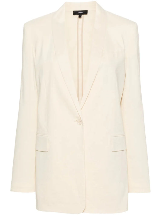 Shawl-Lapels Single-Breasted Blazer