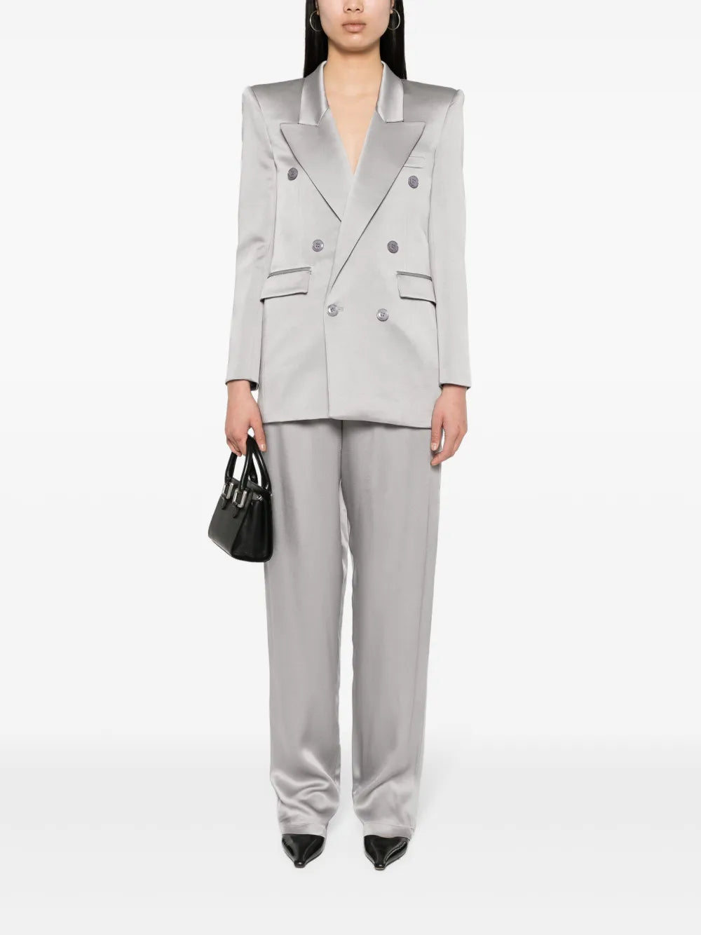 Satin Tapered Trousers