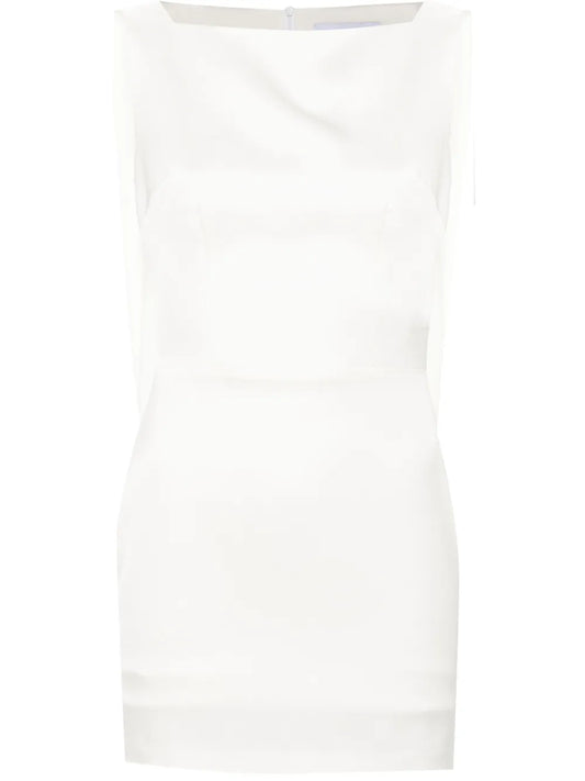 Draped Satin Mini Dress