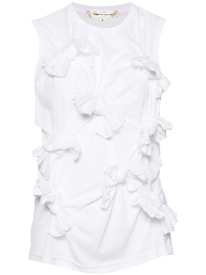 Knot-Detailed Jersey Tank Top