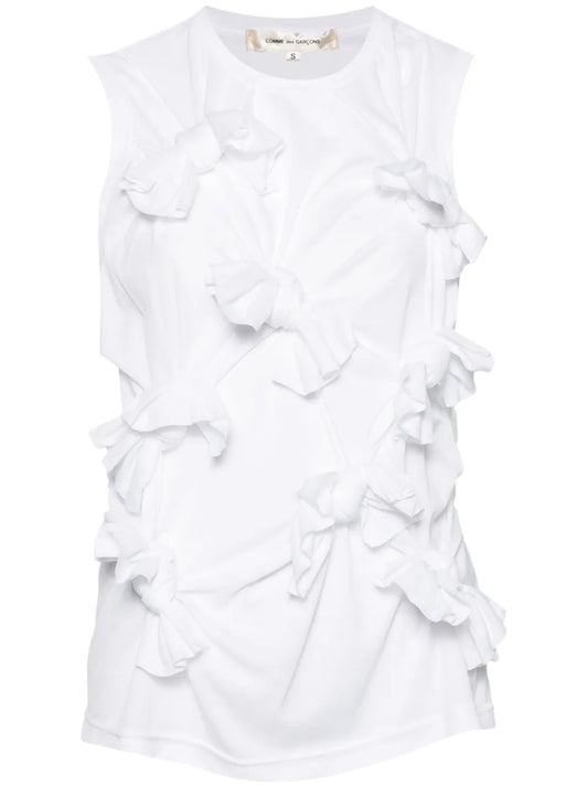 Knot-Detailed Jersey Tank Top