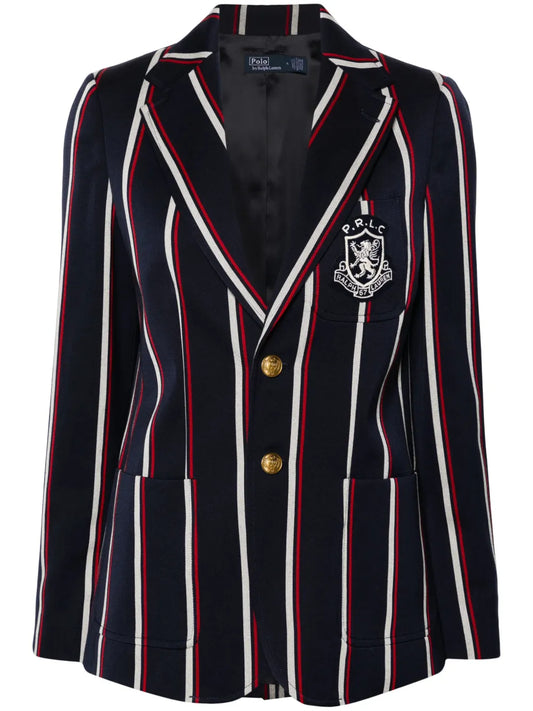 Striped Single-Breasted Blazer