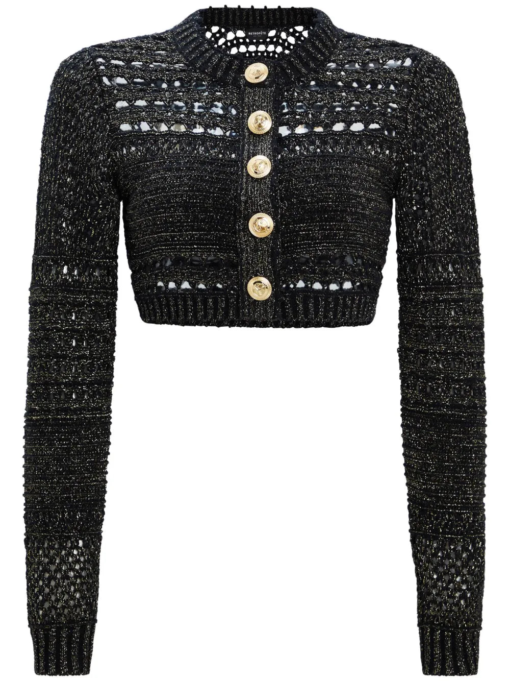 Nico Crochet-Knit Cropped Cardigan