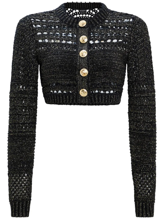 Nico Crochet-Knit Cropped Cardigan