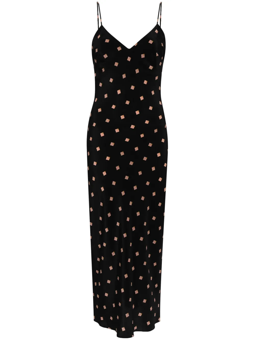 Seashell-Print Slip Midi Dress