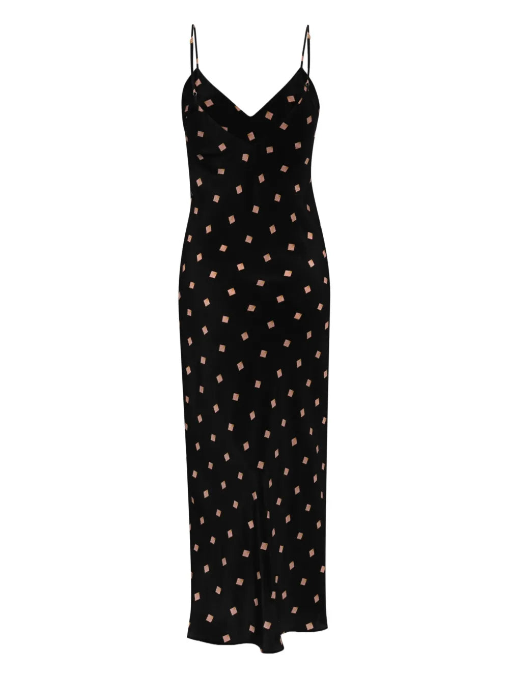 Seashell-Print Slip Midi Dress