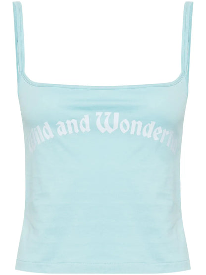 Slogan-Print Cotton Top