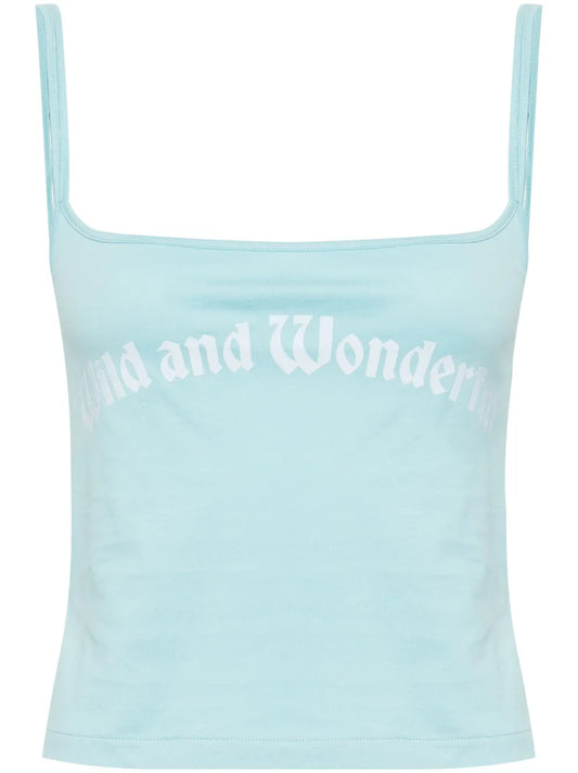 Slogan-Print Cotton Top