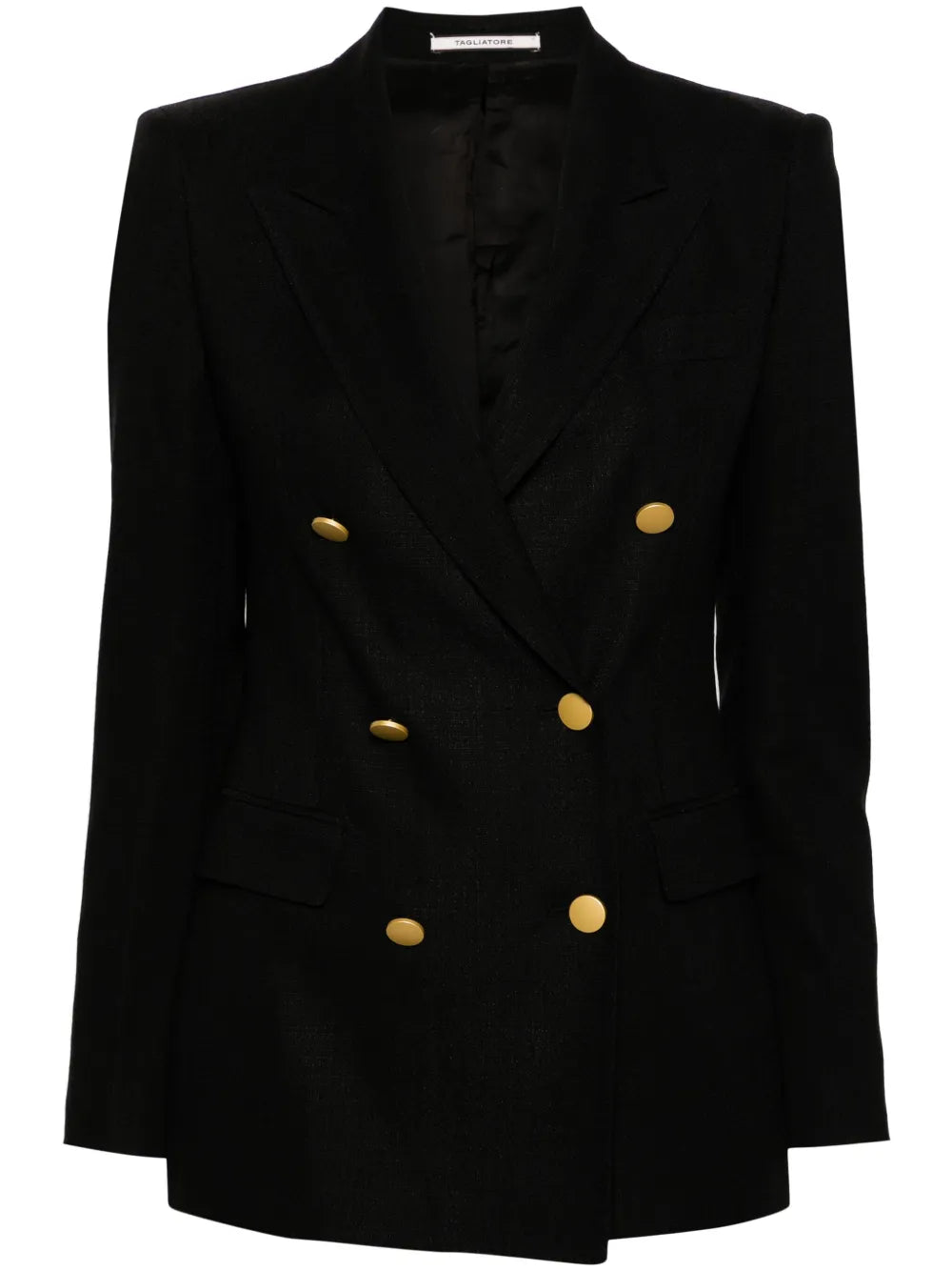 Peak-Lapels Double-Breasted Blazer