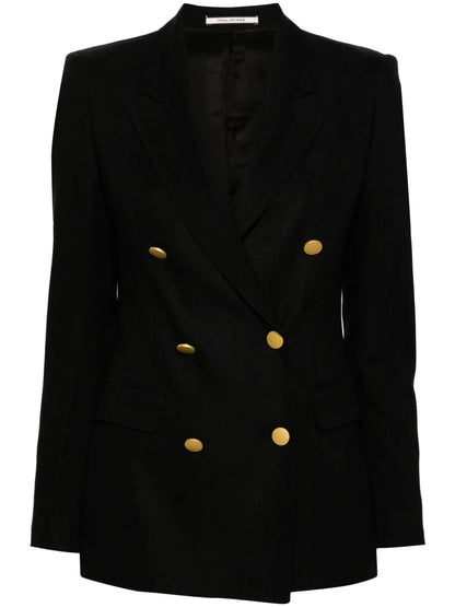 Peak-Lapels Double-Breasted Blazer
