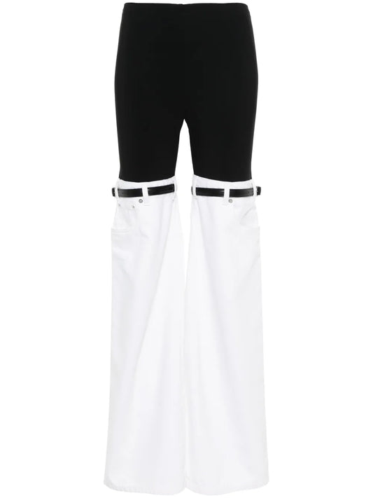 Panelled Flared Trousers