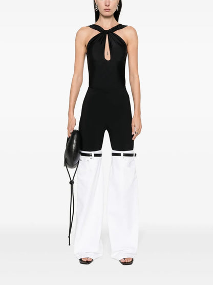 Panelled Flared Trousers