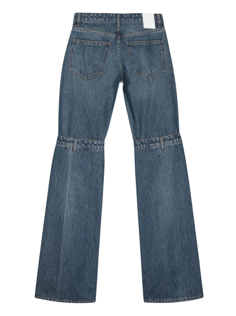 Layered-Design Cotton Jeans
