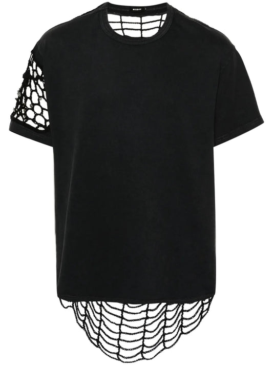Crochet-Panelling T-Shirt