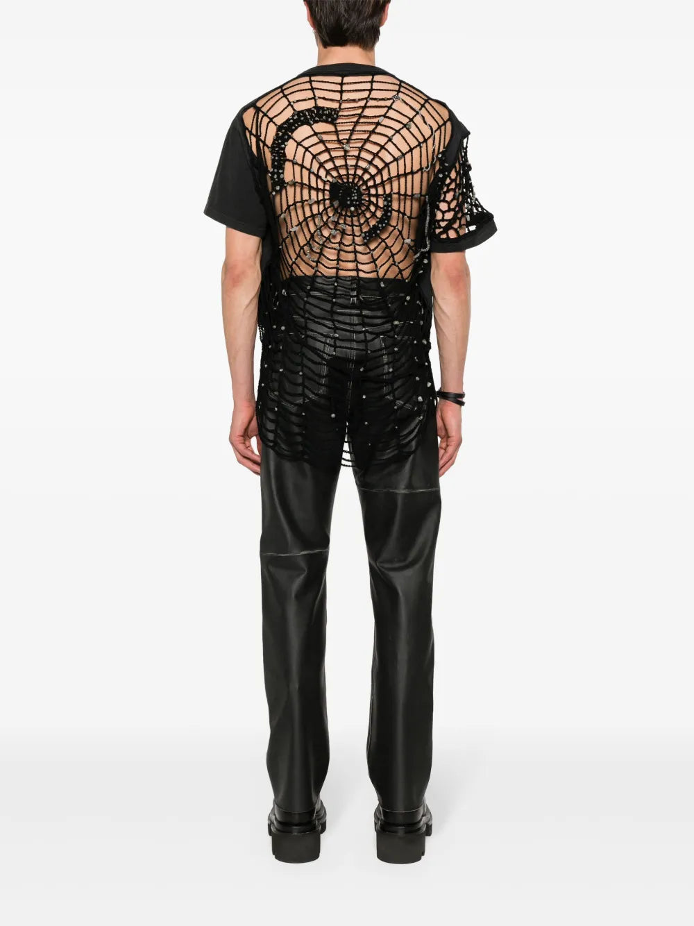 Crochet-Panelling T-Shirt