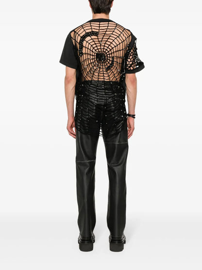 Crochet-Panelling T-Shirt