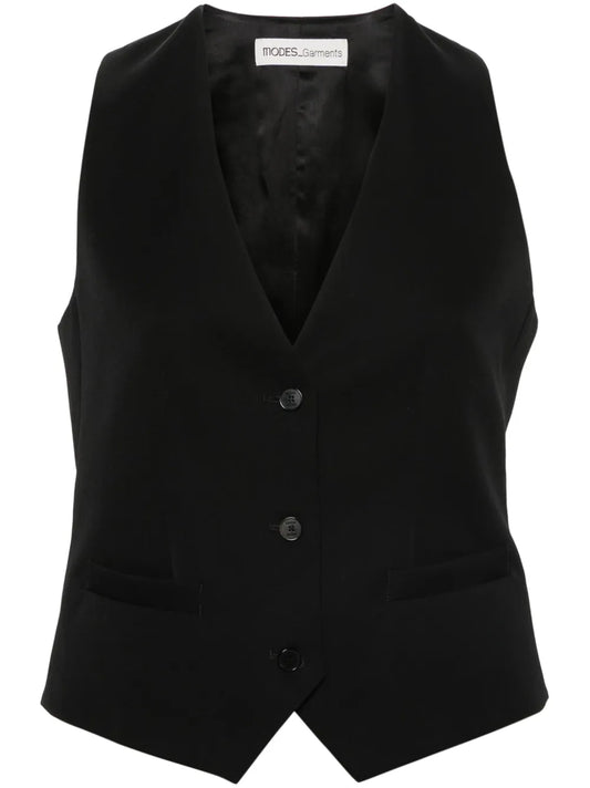 Wool Gabardine Gilet