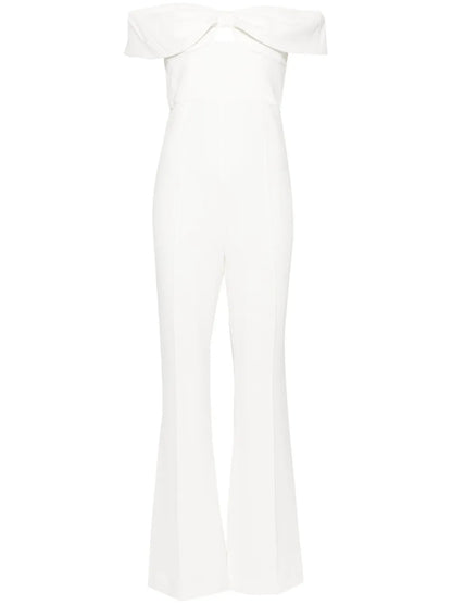 Bow-Detailed Off-Shoulder Jumpsuit
