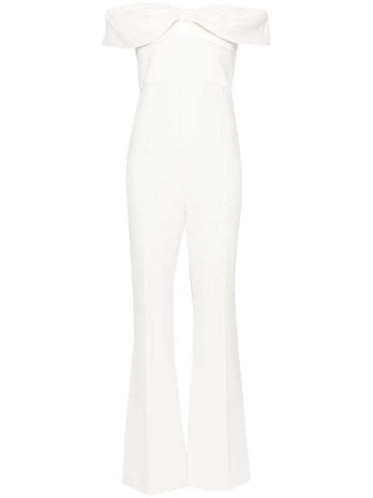 Bow-Detailed Off-Shoulder Jumpsuit