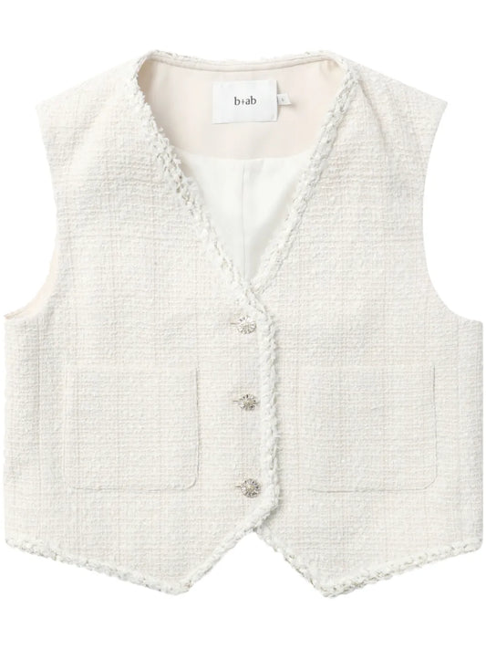 V-Neck Tweed Waistcoat