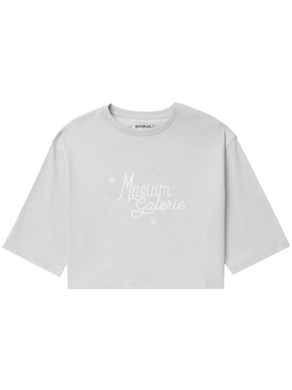 Logo-Embroidered Cropped T-Shirt